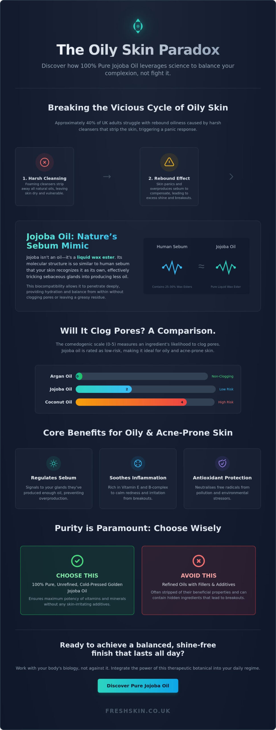 Jojoba Oil for Oily Skin: The Ultimate 2026 Guide to Balancing Your Complexion